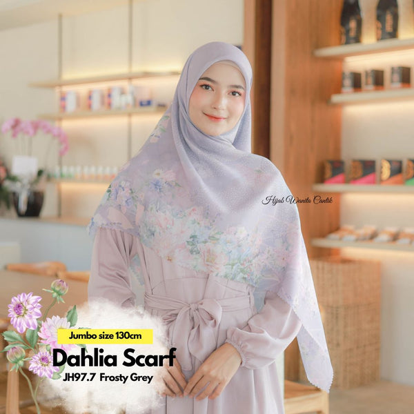 [ BUY 3 GET 1 FREE HIJAB ] Dahlia Scarf Jumbo - JH97.7 Frosty Grey