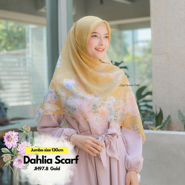 [ BUY 3 GET 1 FREE HIJAB ] Dahlia Scarf Jumbo - JH97.8 Gold