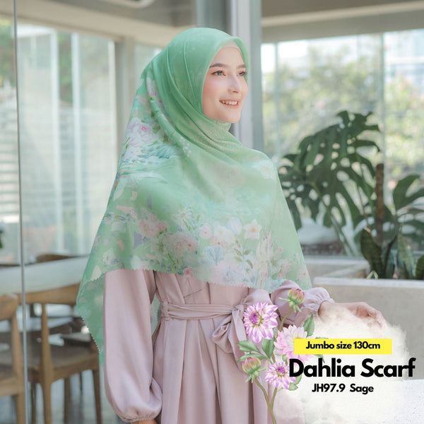 [ BUY 3 GET 1 FREE HIJAB ] Dahlia Scarf Jumbo - JH97.9 Sage