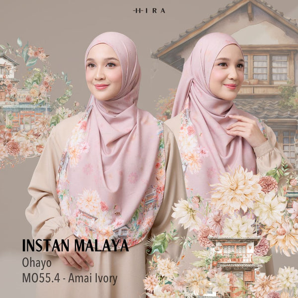 [ BUY 3 GET 1 FREE HIJAB ] Malaya Ohayo - MO55.4 Amai Ivory