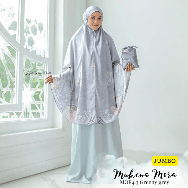 Mukena Mora Prayer Set Jumbo - MOR4.3 grey