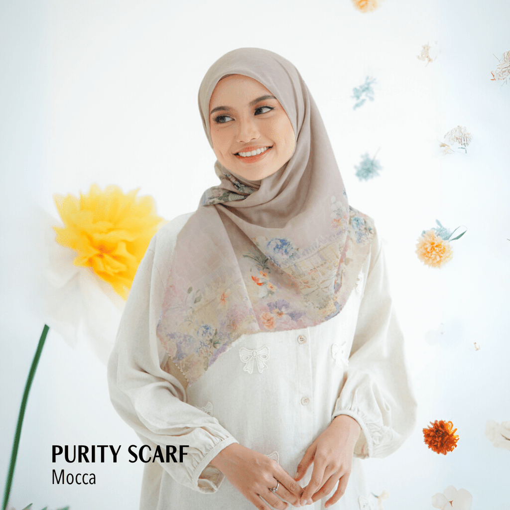 [ BUY 3 GET 1 FREE HIJAB ] Purity Scarf Polycotton - PU09.9 Mocca