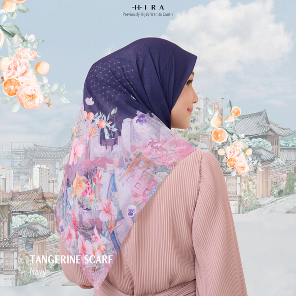 [ BUY 3 GET 1 FREE HIJAB ] Tangerine Scarf - ST16.2 TV16.2 TJ16.2 Navy