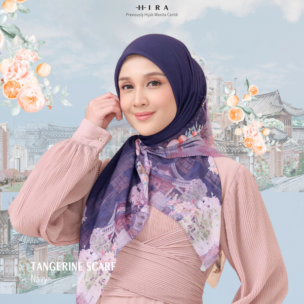 [ BUY 3 GET 1 FREE HIJAB ] Tangerine Scarf - ST16.2 TV16.2 TJ16.2 Navy