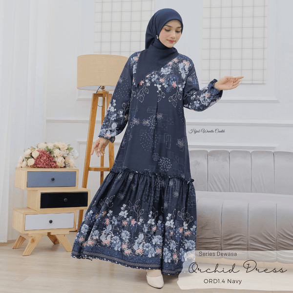 [ READY STOCK ] Orchid Dress - ORD1.4 Navy