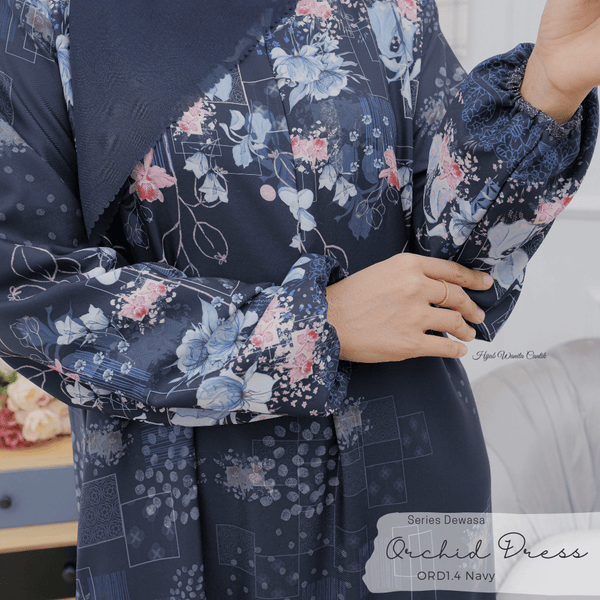 [ READY STOCK ] Orchid Dress - ORD1.4 Navy