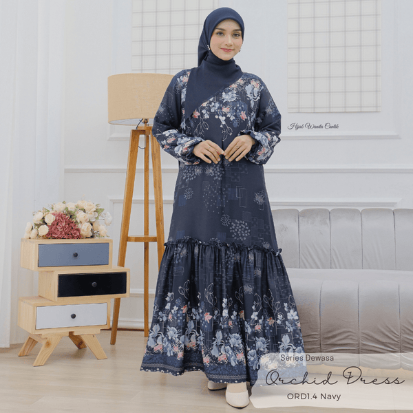[ READY STOCK ] Orchid Dress - ORD1.4 Navy