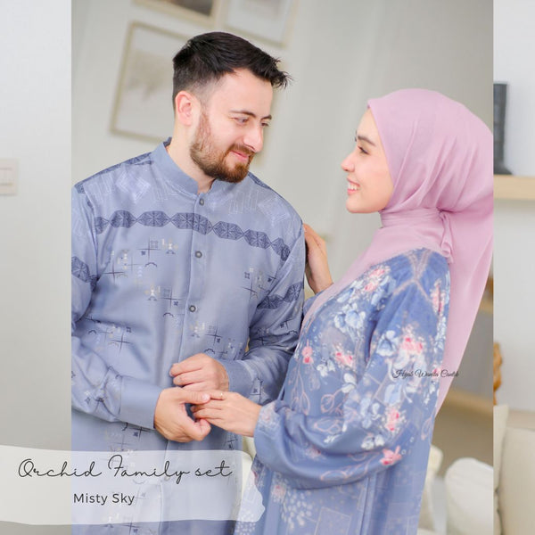 [ READY STOCK ] Orchid Dress - ORD1.3 Misty Sky