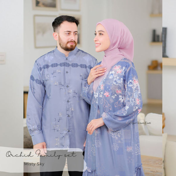 [ READY STOCK ] Orchid Dress - ORD1.3 Misty Sky