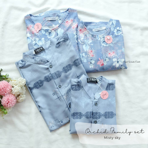 [ READY STOCK ] Orchid Dress - ORD1.3 Misty Sky