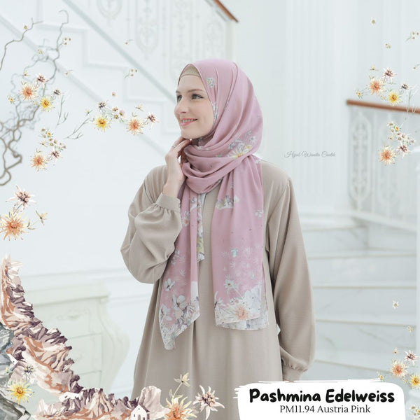 [BELI 3 DAPAT 5] Pashmina Edelweiss - PM11.94 Austria Pink