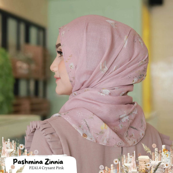 [BELI 3 GRATIS HADIAH] Pashmina Zinnia - PZA1.4 Crysant Pink