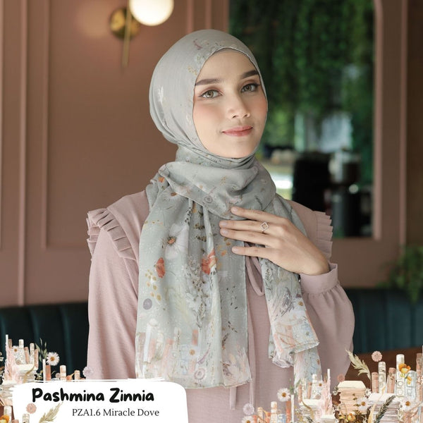 [ BUY 3 GET 5 ] Extra 2 Hadiah Pashmina Zinnia - PZA1.6 Miracle Dove