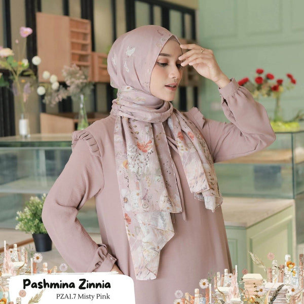 [BELI 3 GRATIS HADIAH] Pashmina Zinnia - PZA1.7 Misty Pink