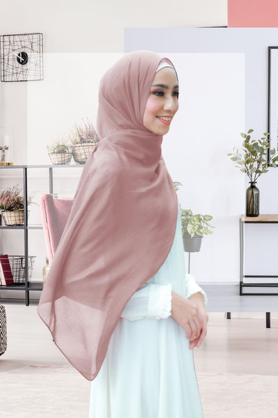Dubai Voal Pashmina  - PPE2.37 Pinky Mocca