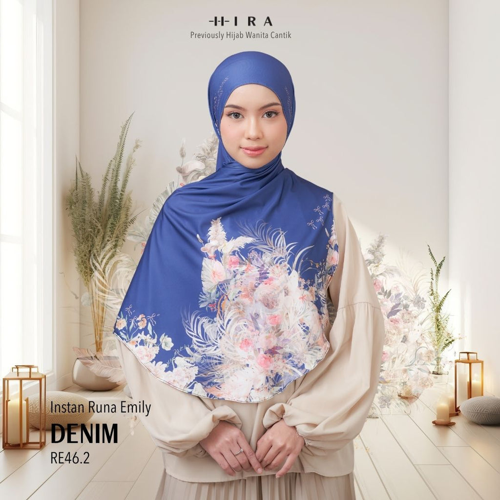 [ BUY 3 GET 1 FREE HIJAB ] Runa Emily - RE46.2 Denim