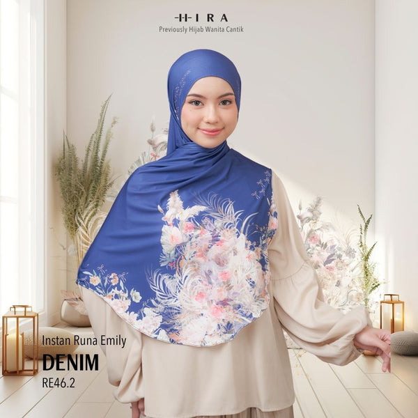 [ BUY 3 GET 1 FREE HIJAB ] Runa Emily - RE46.2 Denim