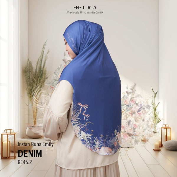[ BUY 3 GET 1 FREE HIJAB ] Runa Emily - RE46.2 Denim