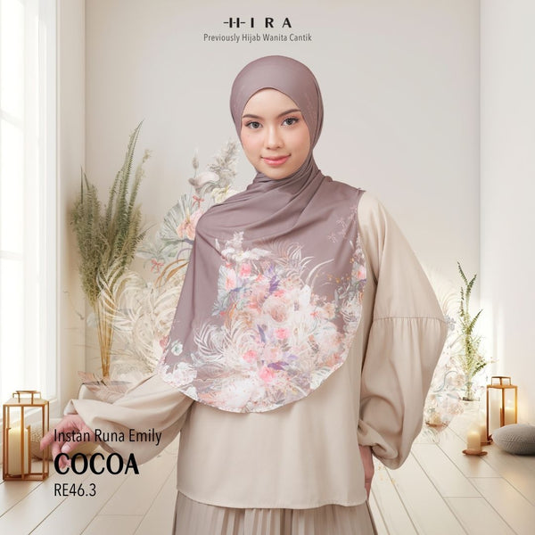 [ BUY 3 GET 1 FREE HIJAB ] Runa Emily - RE46.3 Cocoa