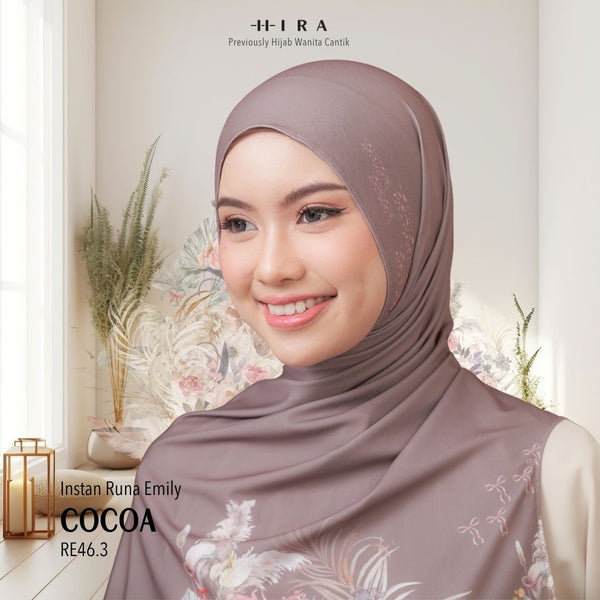 [ BUY 3 GET 1 FREE HIJAB ] Runa Emily - RE46.3 Cocoa