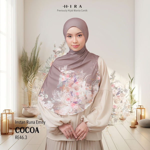 [ BUY 3 GET 1 FREE HIJAB ] Runa Emily - RE46.3 Cocoa