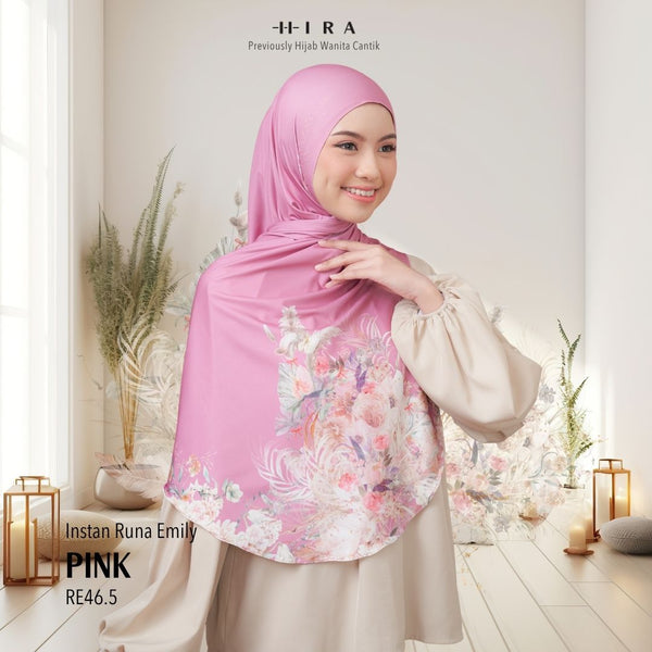 [ BUY 3 GET 1 FREE HIJAB ] Runa Emily - RE46.5 Pink