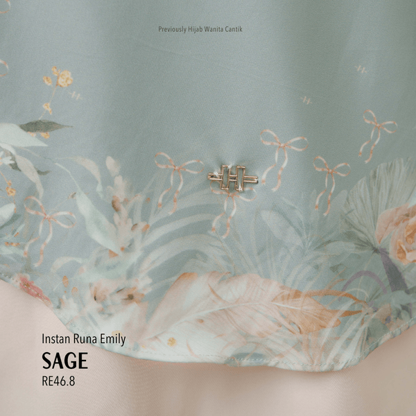 [ BUY 3 GET 1 FREE HIJAB ] Runa Emily - RE46.8 Sage