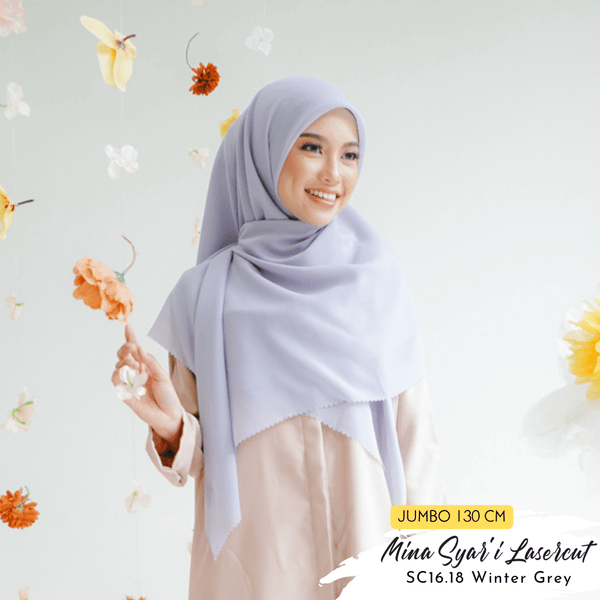 Mina Syar'i Lasercut - SC16.18 Winter Grey