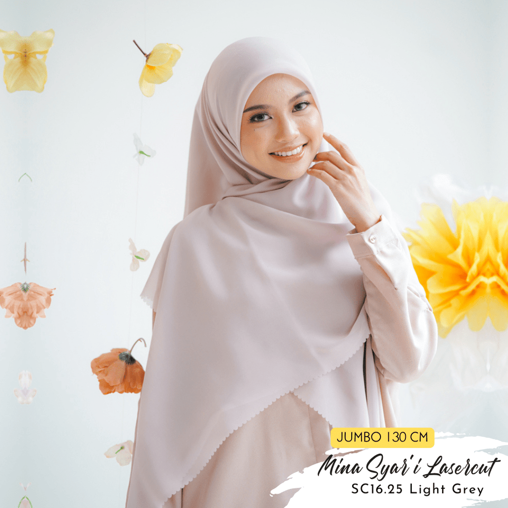 Mina Syari Lasercut - SC16.25 Light Grey