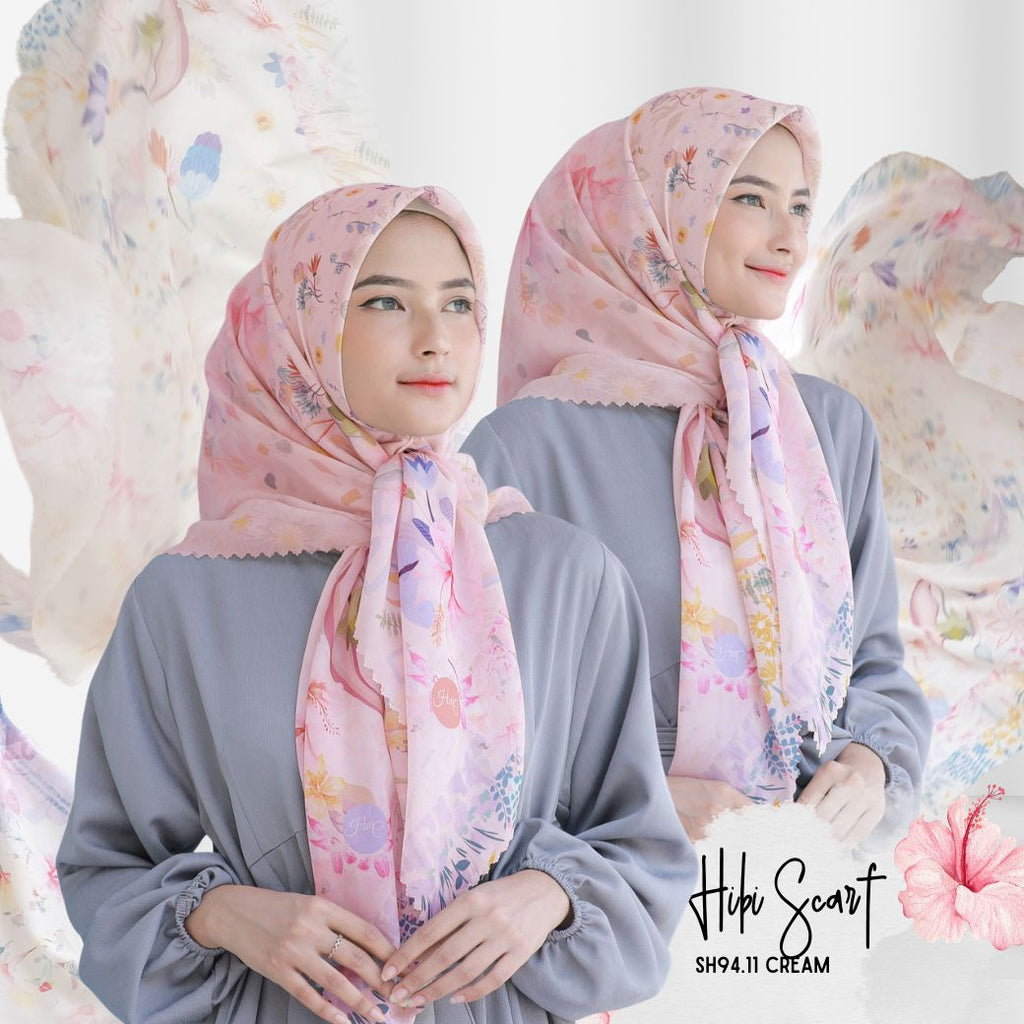 [ BUY 3 GET 1 FREE HIJAB ] Hibi Scarf - SH94.11 Cream