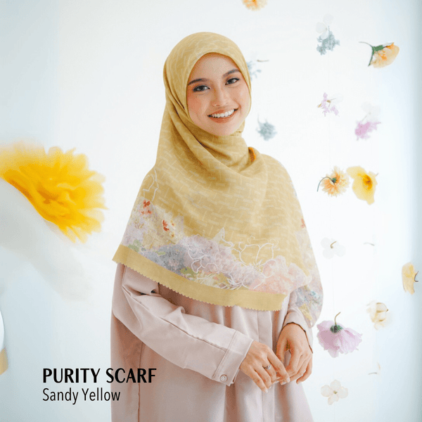 [ BUY 3 GET 1 FREE HIJAB ] Purity Scarf Polycotton - PU09.13 Sandy Yellow