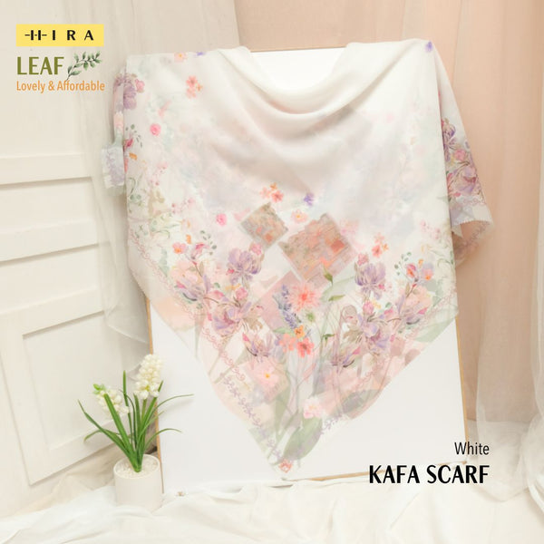 Leaf Kafa Scarf - KF30.11 VK30.11 JF30.11 White