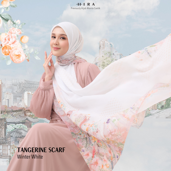 [ BUY 3 GET 1 FREE HIJAB ] Tangerine Scarf - ST16.4 TV16.4 TJ16.4 Winter White