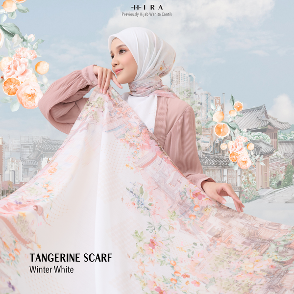 [ BUY 3 GET 1 FREE HIJAB ] Tangerine Scarf - ST16.4 TV16.4 TJ16.4 Winter White