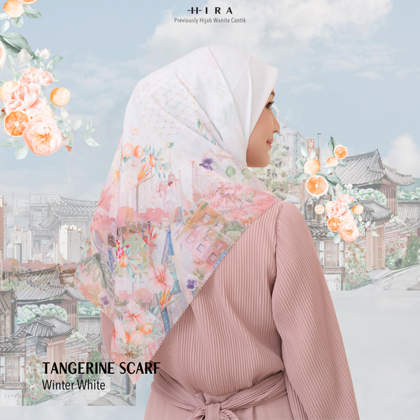 [ BUY 3 GET 1 FREE HIJAB ] Tangerine Scarf - ST16.4 TV16.4 TJ16.4 Winter White
