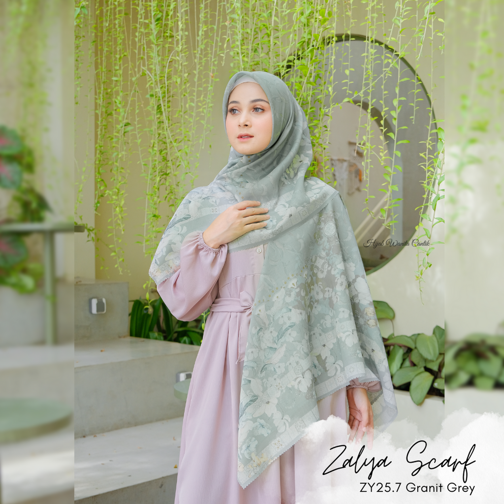 [ BUY 3 GET 1 FREE HIJAB ] Zalya Scarf - ZY25.7 Granit Grey