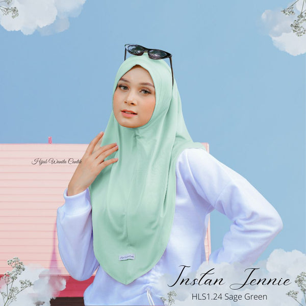 Instan Jennie Sporty Hijab - HLS1.24 Sage Green