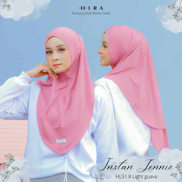 Instan Jennie Sporty Hijab - HLS1.8 Light Guava