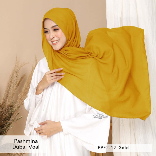 Dubai Voal Pashmina  - PPE2.17 Gold