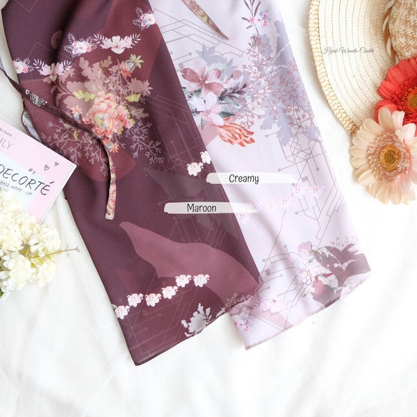 [ BUY 3 GET 1 FREE ] Hijab Instan Baiti Fresia - BM45.27 Maroon