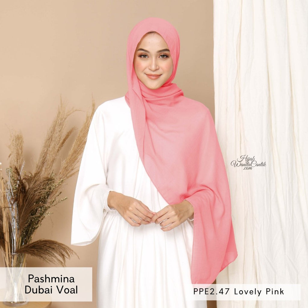 Dubai Voal Pashmina  - PPE2.47 Lovely Pink