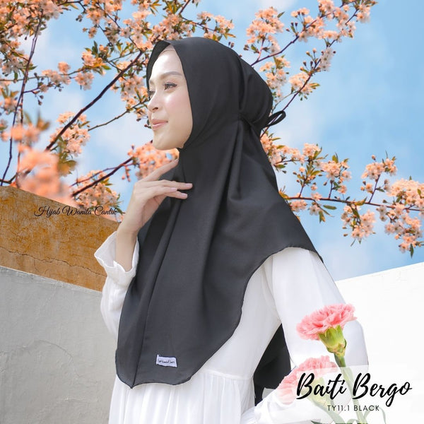 Hijab Instan Baiti Bergo - TY11.1 Black