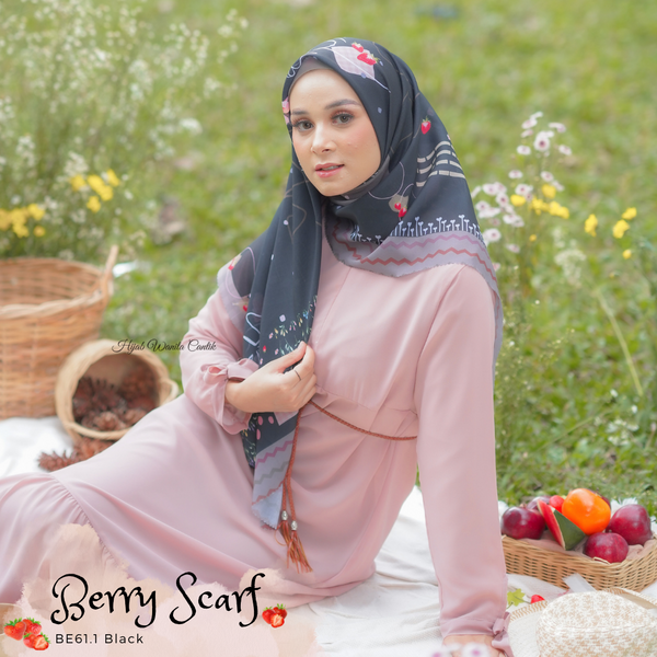 Berry Scarf Icy Voal - BE61.1 Black