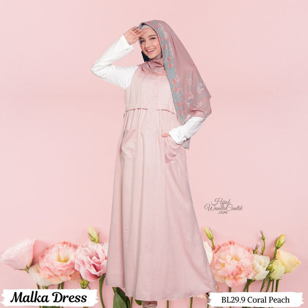 Malka Dress  - BL29.9 Coral Peach