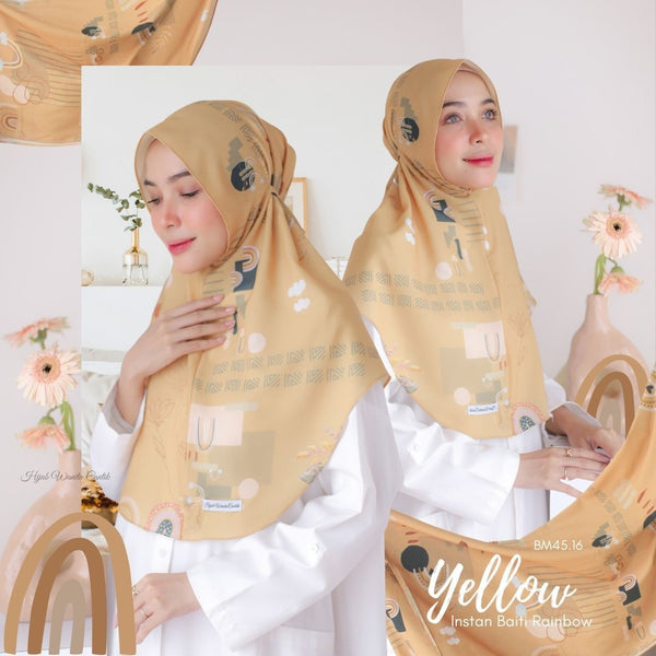 Hijab Instan Baiti Rainbow - BM45.16 Yellow