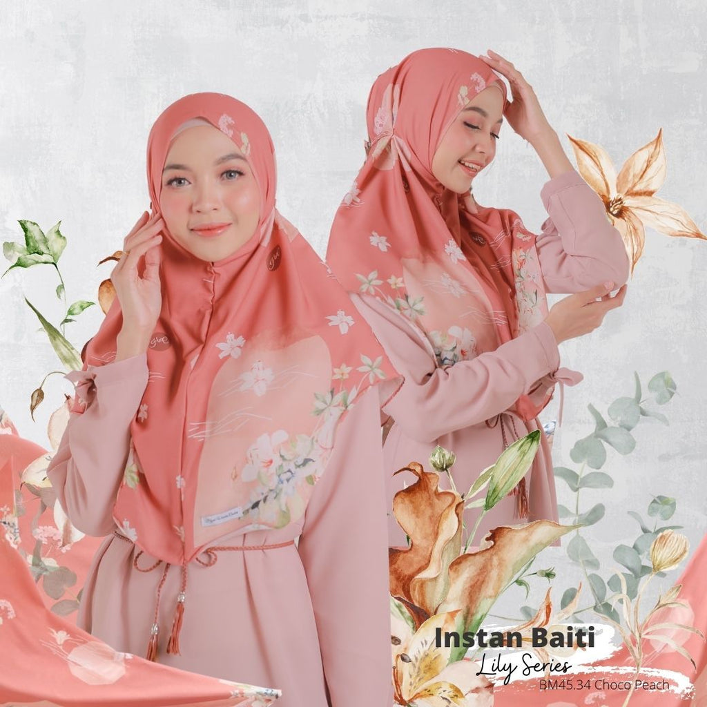 Hijab Instan Baiti Lily - BM45.34 Choco Peach
