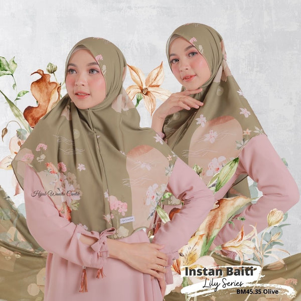 Hijab Instan Baiti Lily - BM45.35 Olive