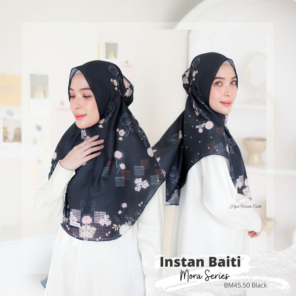 Hijab Instan Baiti Mora - BM45.50 Black