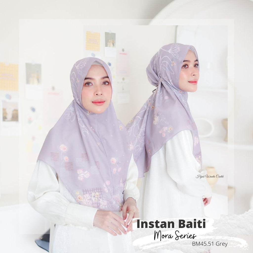 Hijab Instan Baiti Mora - BM45.51 Grey