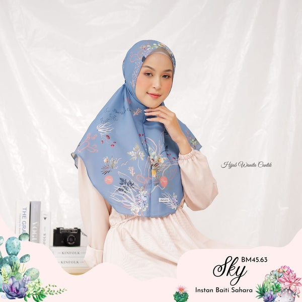 Hijab Instan Baiti Sahara - BM45.63 Sky